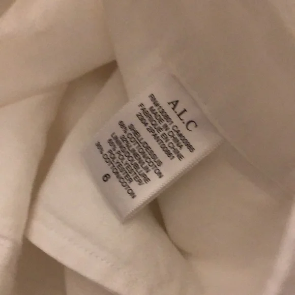 A.L.C. High rise White Wide-Leg Pants Size 6 - Picture 6 of 11